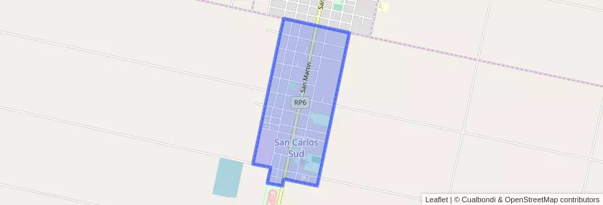 Mapa de ubicacion de San Carlos Sud.