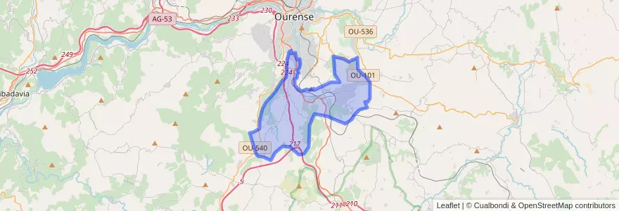 Mapa de ubicacion de San Cibrao das Viñas.