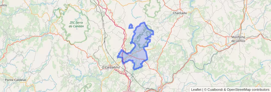 Mapa de ubicacion de San Cristovo de Cea.
