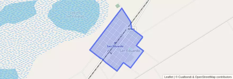 Mapa de ubicacion de San Eduardo.