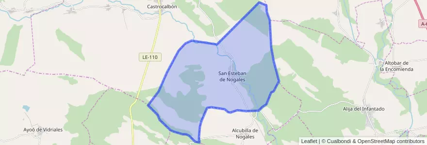 Mapa de ubicacion de San Esteban de Nogales.