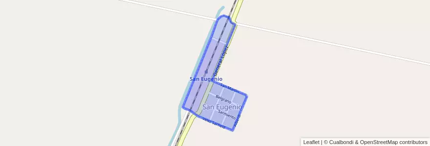 Mapa de ubicacion de San Eugenio.