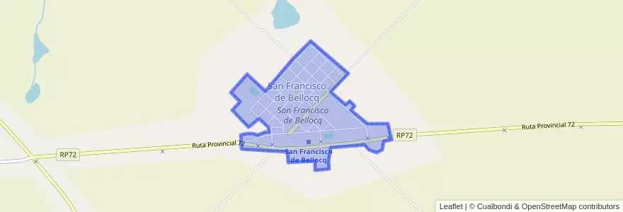 Mapa de ubicacion de San Francisco de Bellocq.