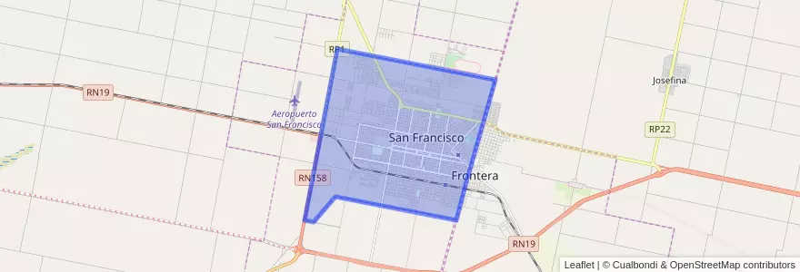 Mapa de ubicacion de San Francisco.