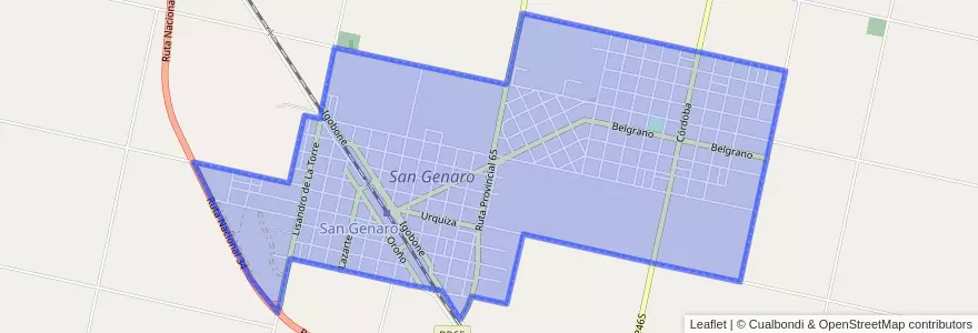 Mapa de ubicacion de San Genaro.