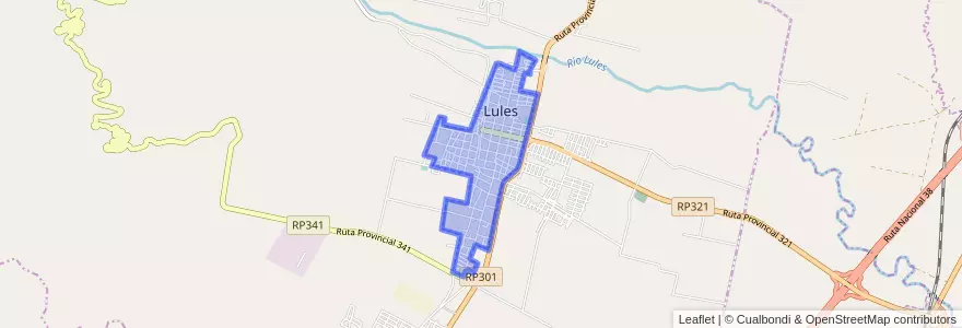 Mapa de ubicacion de San Isidro de Lules.