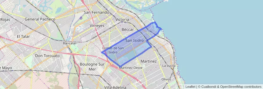 Mapa de ubicacion de San Isidro.