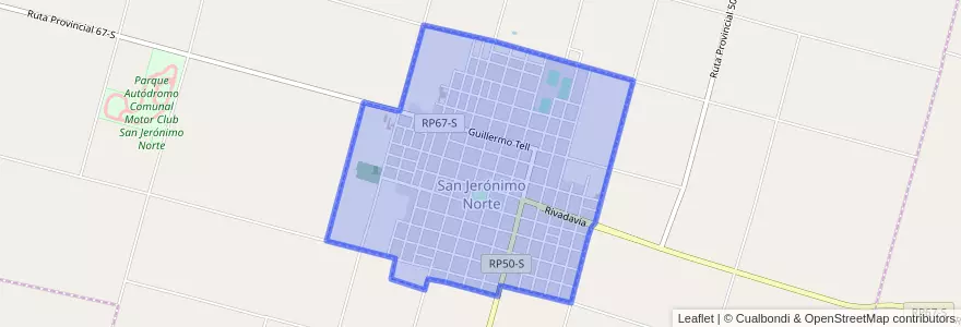 Mapa de ubicacion de San Jerónimo Norte.