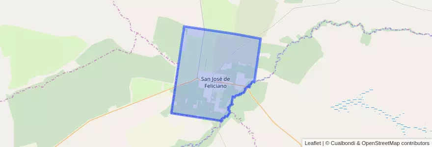 Mapa de ubicacion de San José de Feliciano.