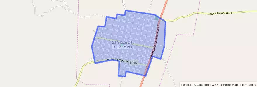 Mapa de ubicacion de San José de la Dormida.