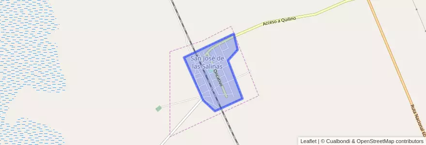 Mapa de ubicacion de San José de las Salinas.