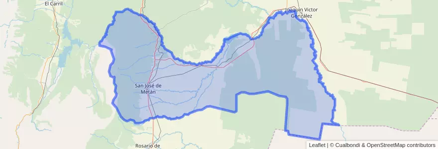 Mapa de ubicacion de San José de Metán.