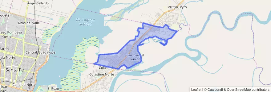 Mapa de ubicacion de San José del Rincón.