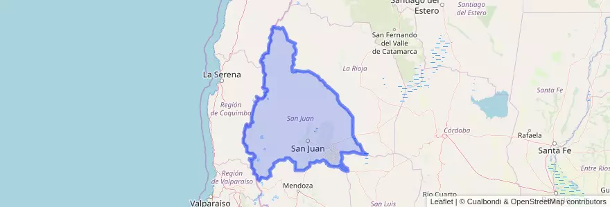 Mapa de ubicacion de San Juan.