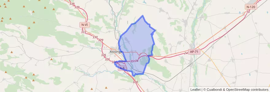 Mapa de ubicacion de San Justo de la Vega.