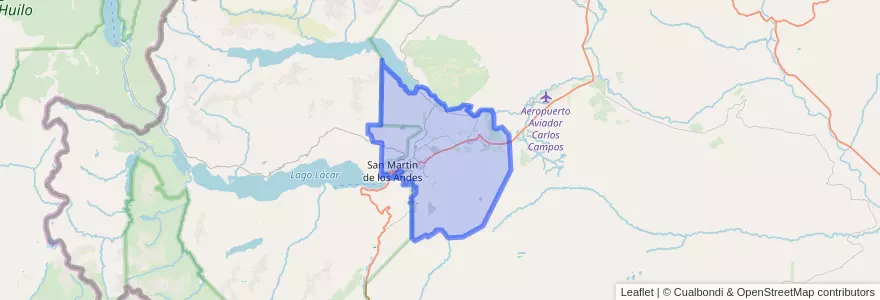 Mapa de ubicacion de Municipio de San Martín de los Andes.