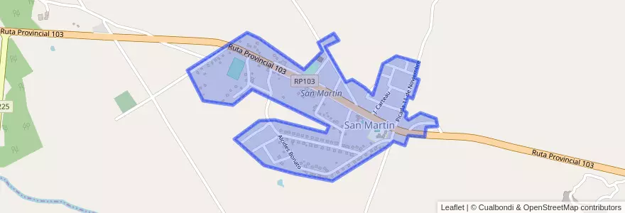 Mapa de ubicacion de San Martín.