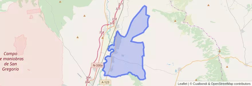 Mapa de ubicacion de San Mateo de Gállego.