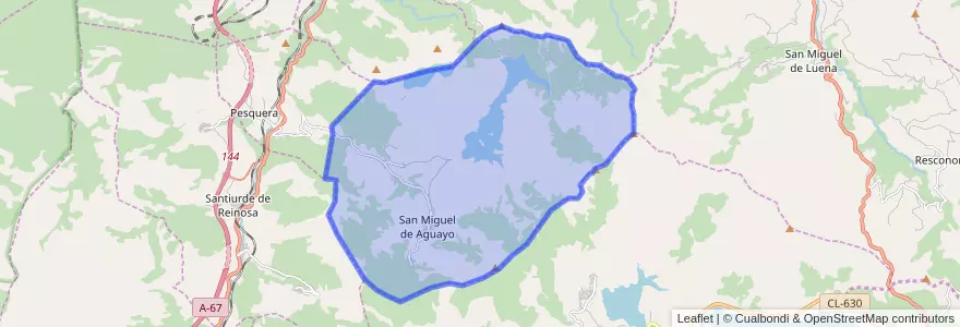 Mapa de ubicacion de San Miguel de Aguayo.