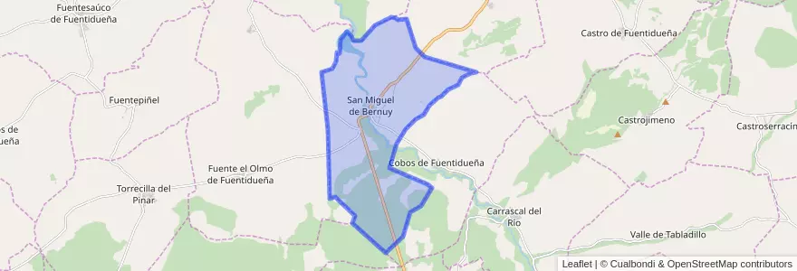 Mapa de ubicacion de San Miguel de Bernuy.