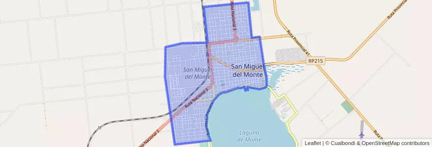 Mapa de ubicacion de San Miguel del Monte.