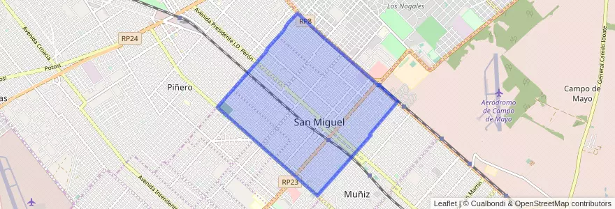 Mapa de ubicacion de San Miguel.