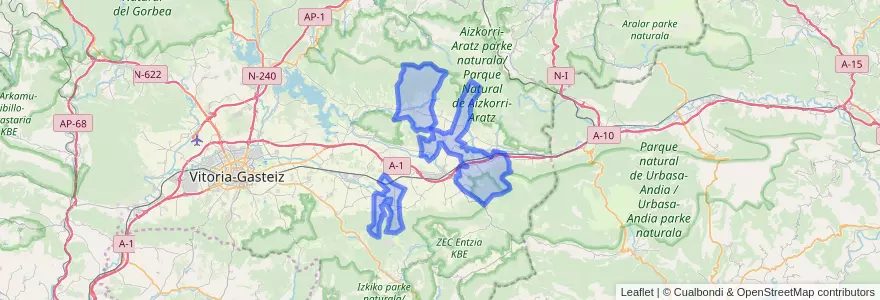 Mapa de ubicacion de San Millán/Donemiliaga.