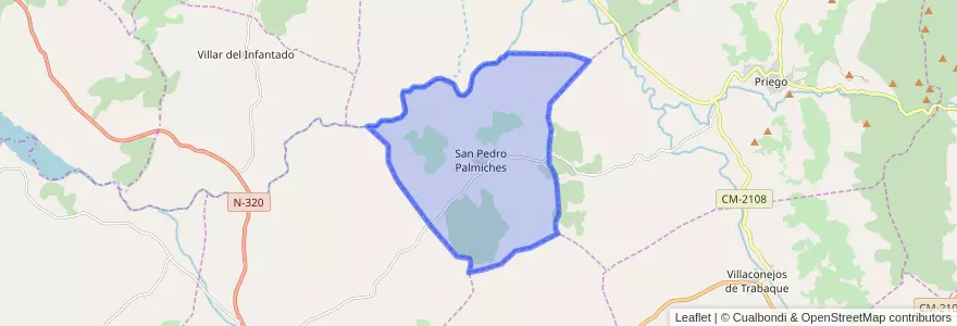 Mapa de ubicacion de San Pedro Palmiches.