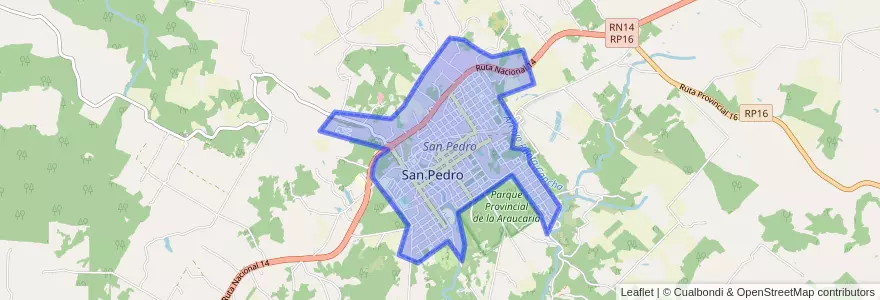 Mapa de ubicacion de San Pedro.