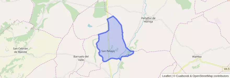 Mapa de ubicacion de San Pelayo.