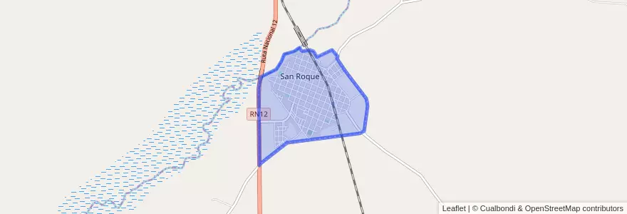 Mapa de ubicacion de San Roque.