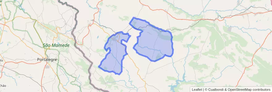 Mapa de ubicacion de San Vicente de Alcántara.