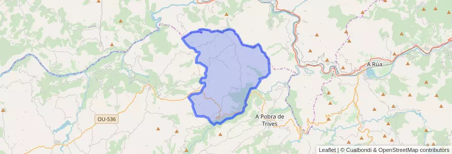Mapa de ubicacion de San Xoán de Río.