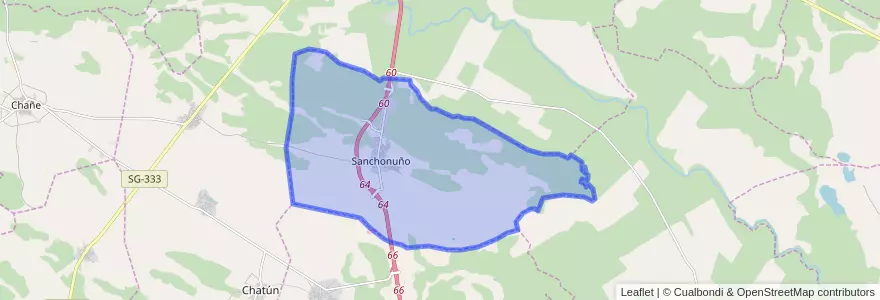 Mapa de ubicacion de Sanchonuño.