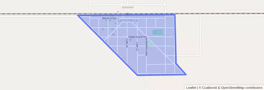 Mapa de ubicacion de Sansinena.
