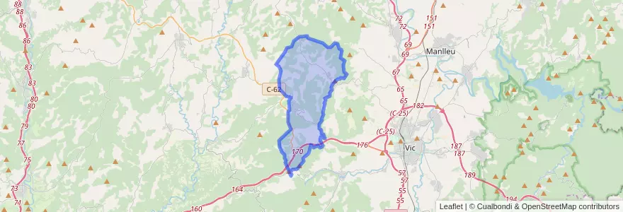 Mapa de ubicacion de Sant Bartomeu del Grau.