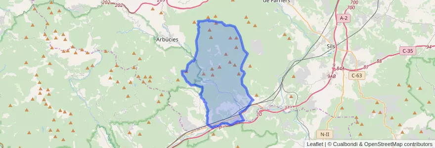 Mapa de ubicacion de Sant Feliu de Buixalleu.