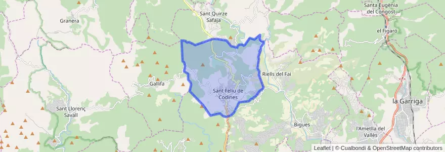 Mapa de ubicacion de Sant Feliu de Codines.