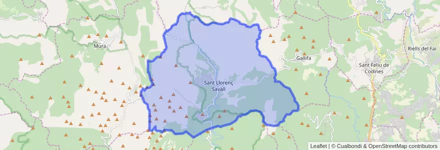 Mapa de ubicacion de Sant Llorenç Savall.