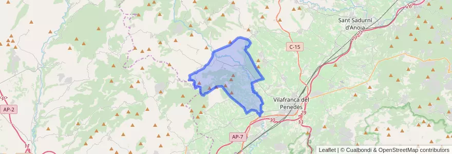 Mapa de ubicacion de Sant Martí Sarroca.