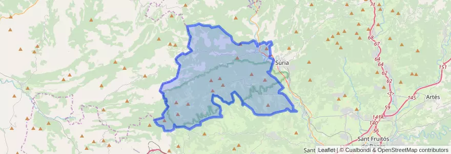 Mapa de ubicacion de Sant Mateu de Bages.