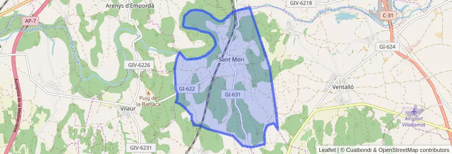 Mapa de ubicacion de Sant Mori.