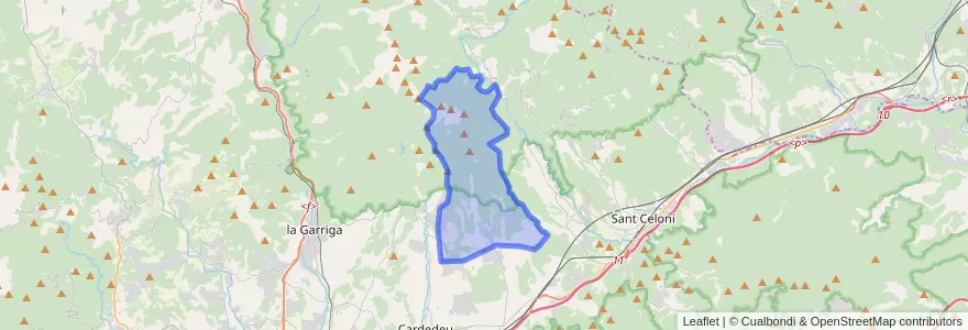 Mapa de ubicacion de Sant Pere de Vilamajor.