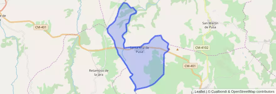 Mapa de ubicacion de Santa Ana de Pusa.