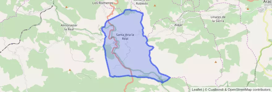 Mapa de ubicacion de Santa Ana la Real.