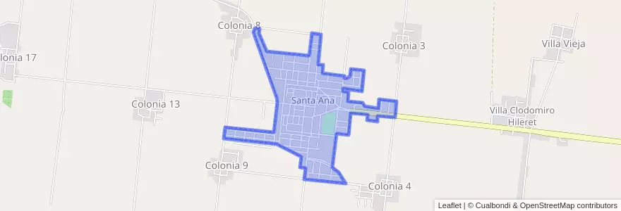 Mapa de ubicacion de Santa Ana.