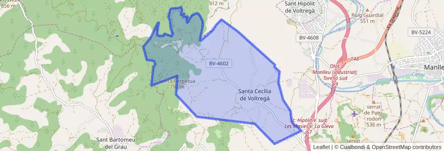 Mapa de ubicacion de Santa Cecília de Voltregà.