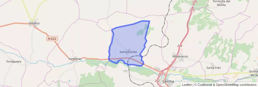 Mapa de ubicacion de Santa Cecilia.