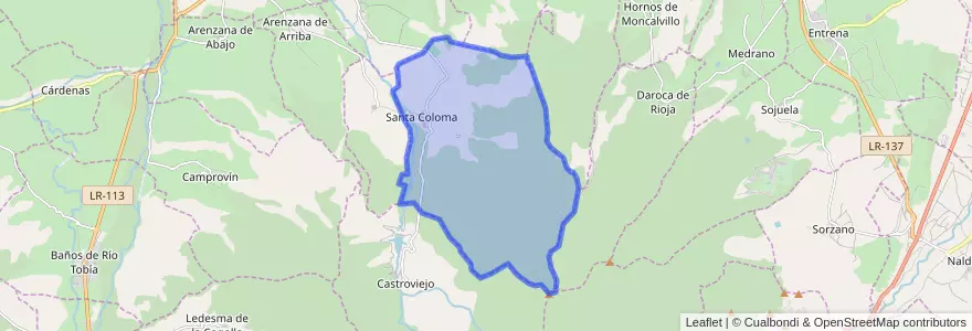 Mapa de ubicacion de Santa Coloma.