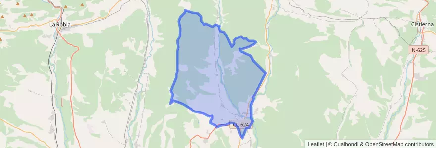 Mapa de ubicacion de Santa Colomba de Curueño.